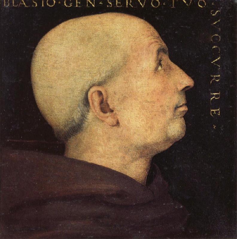 PERUGINO, Pietro Portrait of Dom Biagio Milanesi Sweden oil painting art